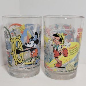 SET OF 2 MCDONALDS DISNEY WORLD 100 YEARS OF MAGIC GLASSES